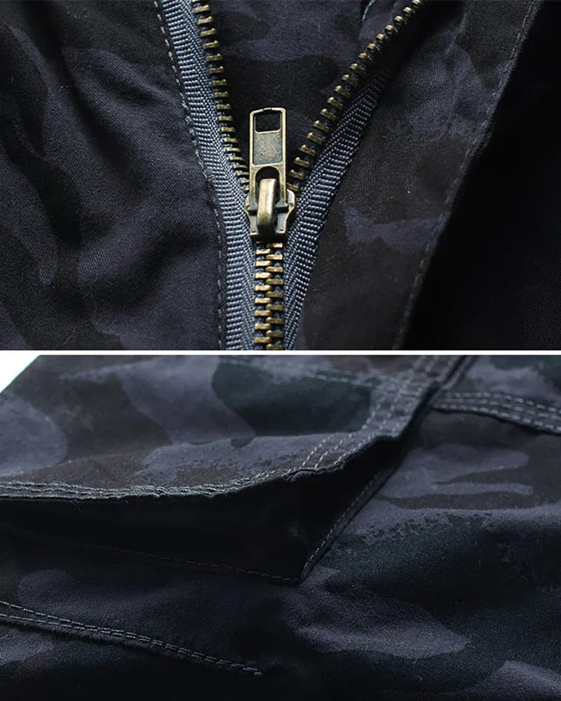 Trendy Oversized Camouflage Cargo Shorts - outdoor wear - Trendy Oversized Camo Cargo Shorts for Adventurers