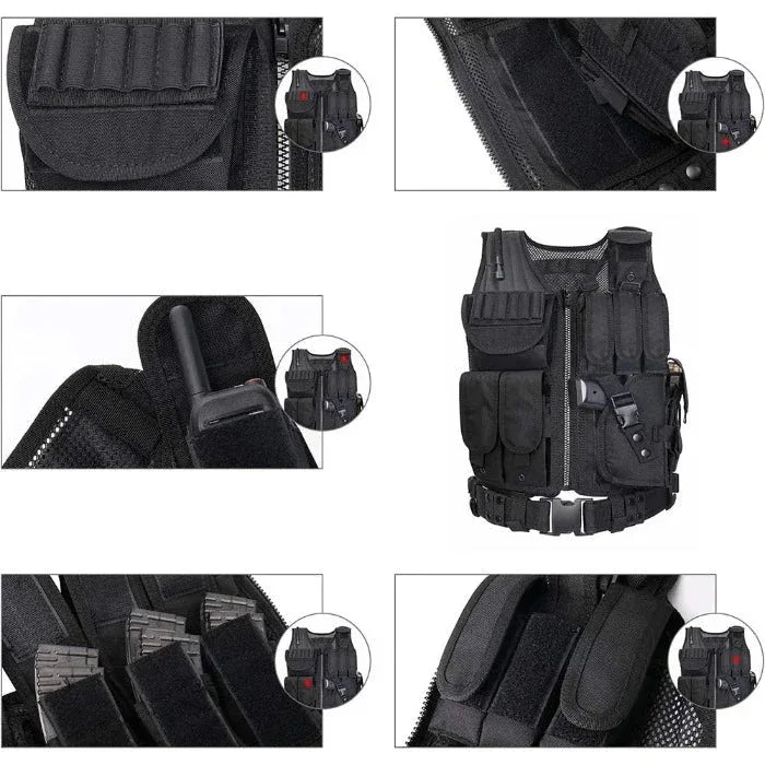 Ultimate Tactical Combat Vest - multi pocket vest - Tactical Combat Vest for Everyday and Outdoor Use