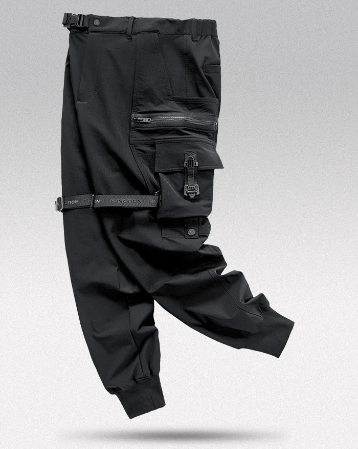 Urban Black Tech Cargo Pants - techwear-core - Urban Black Tech Cargo Pants for Every Adventure