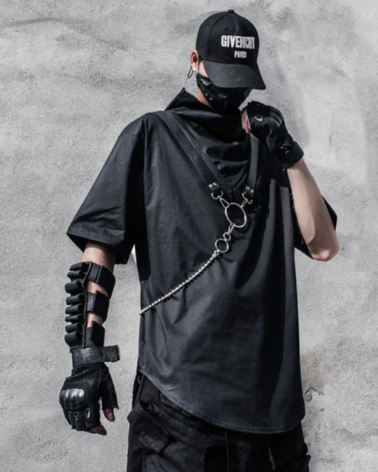 Urban Chained Techwear Tee - techwear - Urban Chained Techwear Tee for Ultimate Comfort