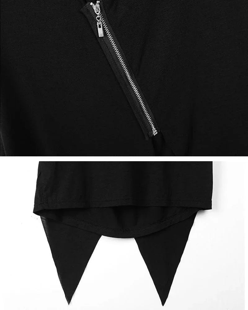 Urban Edge Zip Tee - urban tee - Urban Edge Zip Tee for a Stylish Look