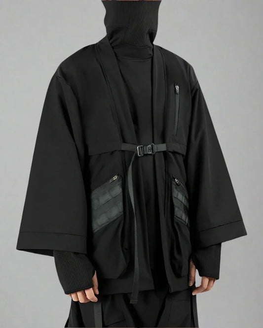 Urban Stealth Warrior Kimono - techwear - Urban Stealth Warrior Kimono for Modern Adventures