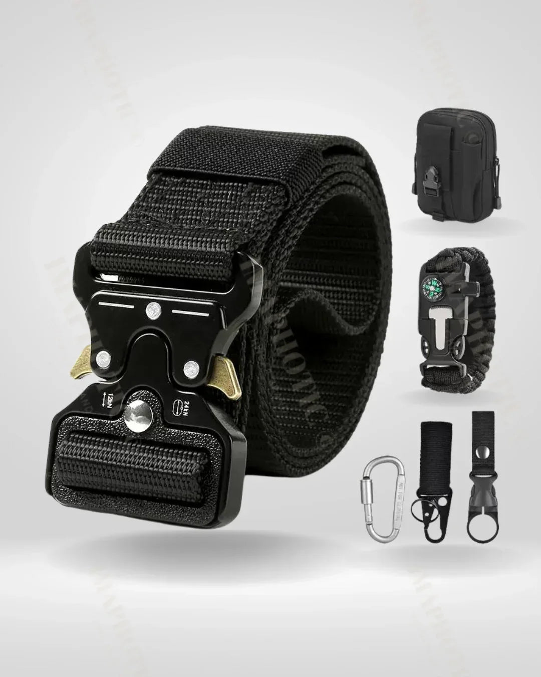 Versatile Black Utility Belt - black belt - Versatile Black Utility Belt for Outdoor Use