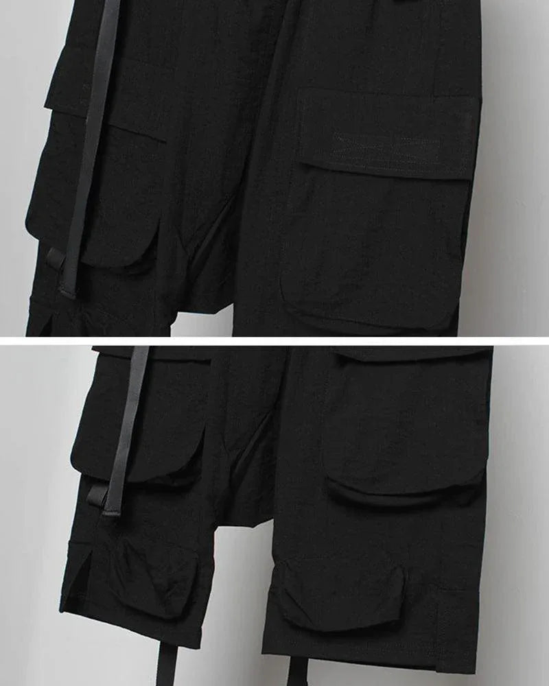 Versatile Long Cargo Shorts - urban style shorts - Versatile Long Cargo Shorts for Urban Comfort