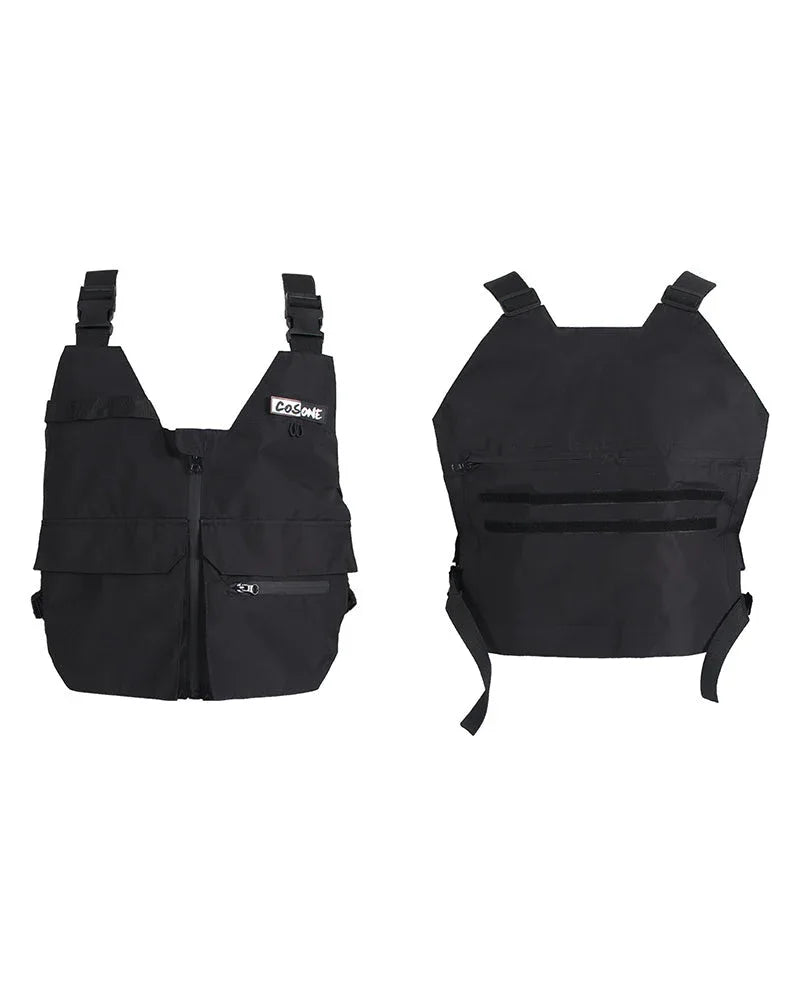 Versatile Snow Cargo Ski Vest - adjustable outdoor vest - Comfortable Black Snow Cargo Ski Vest for Outdoors