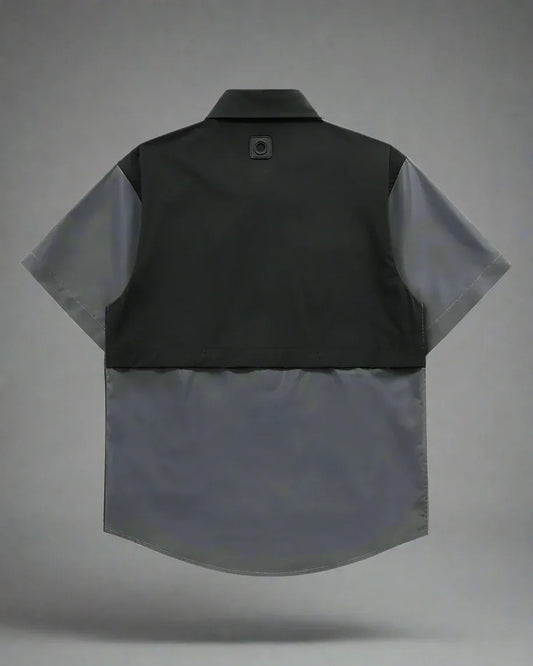 Vibrant Color-Block Utility Shirt - utility shirt - Color-Block Utility Shirt for Modern Style
