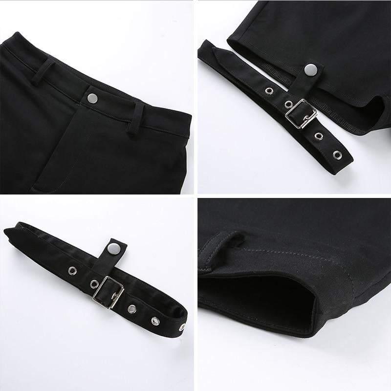 Edgy Ring Detail Shorts