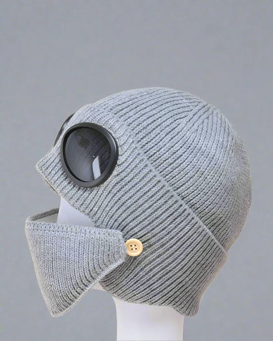 Warm Knit Ski Mask & Beanie - techwear ski mask - Warm Knit Ski Mask and Beanie for Active Wear