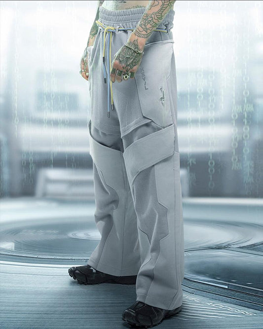 Futuristic Patchwork Cyber Pants