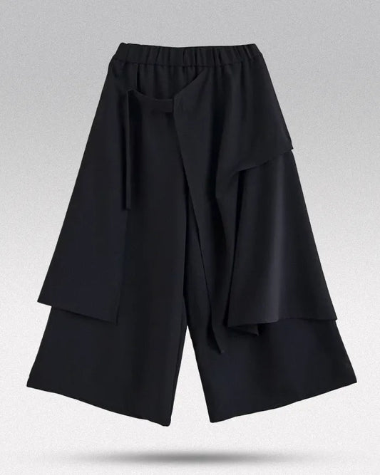 Chic Double-Layered Hakama Pants
