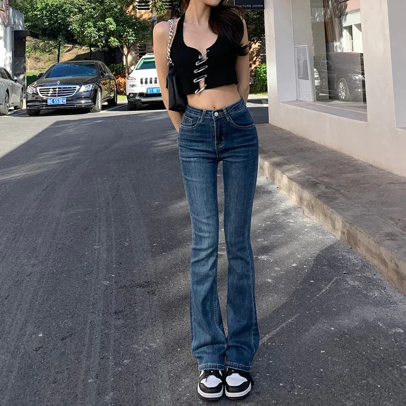 Y2K Flare Jeans - flare jeans - Stylish Y2K Flare Jeans for Women