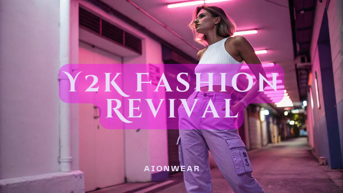 hero image with centered Y2K Fashion Revival title