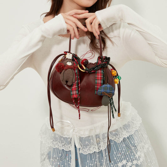 Cherry Delight Ruched Bag