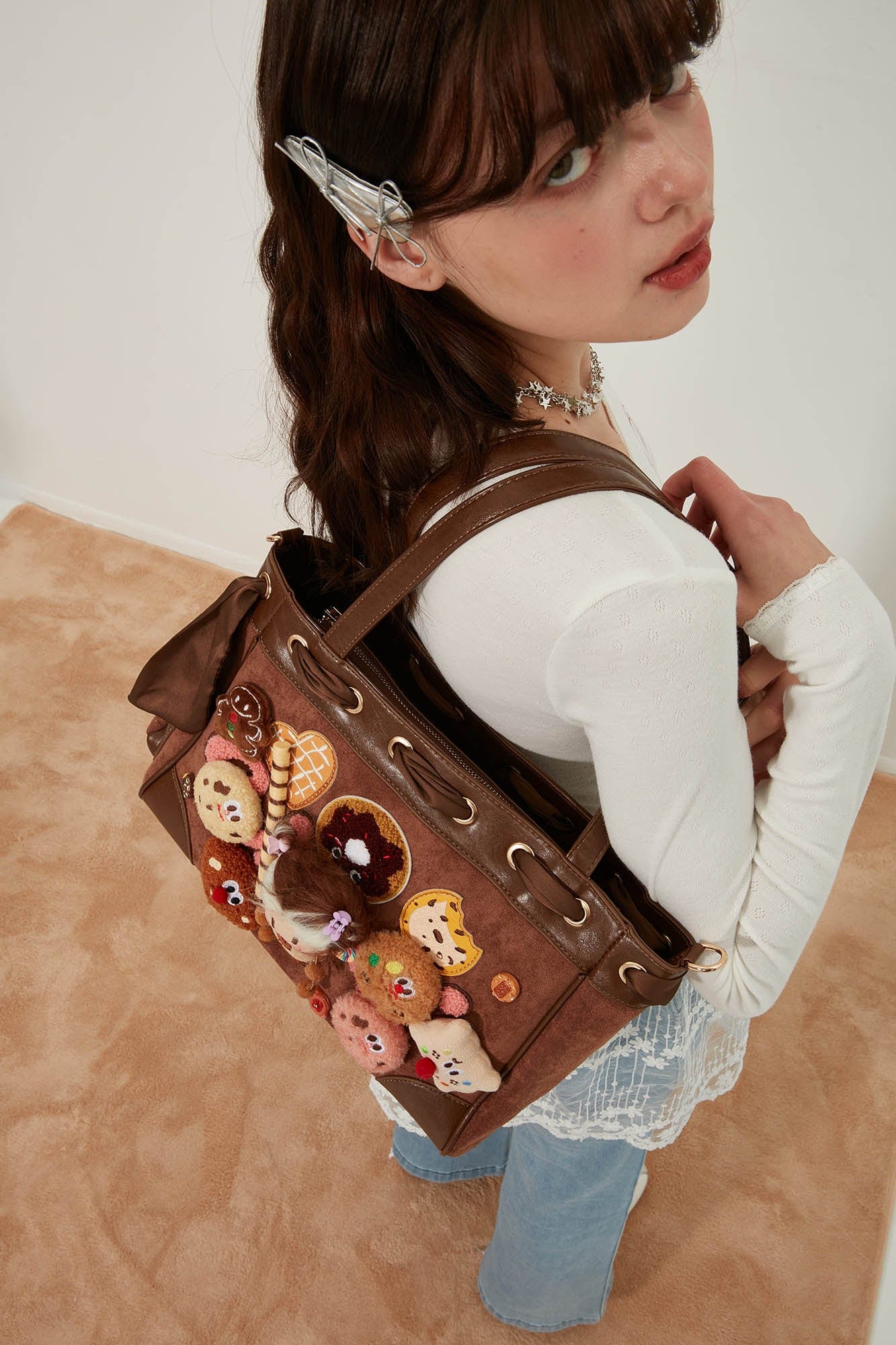 Adorable Plush Doll Tote