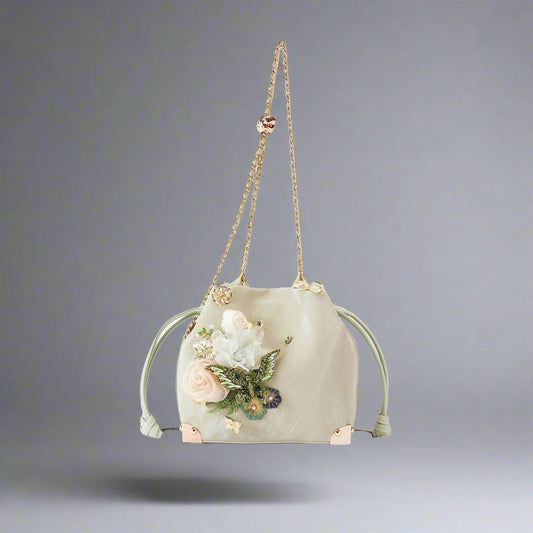 Lovely Floral Butterfly Bucket Bag