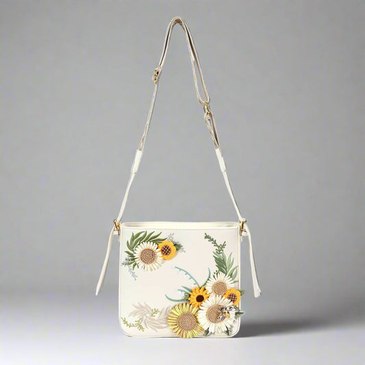 Chic Sunflower Embroidered Bag
