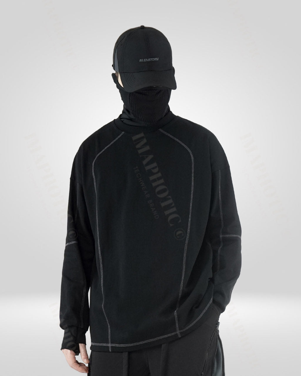 Black Cotton Sweatshirt