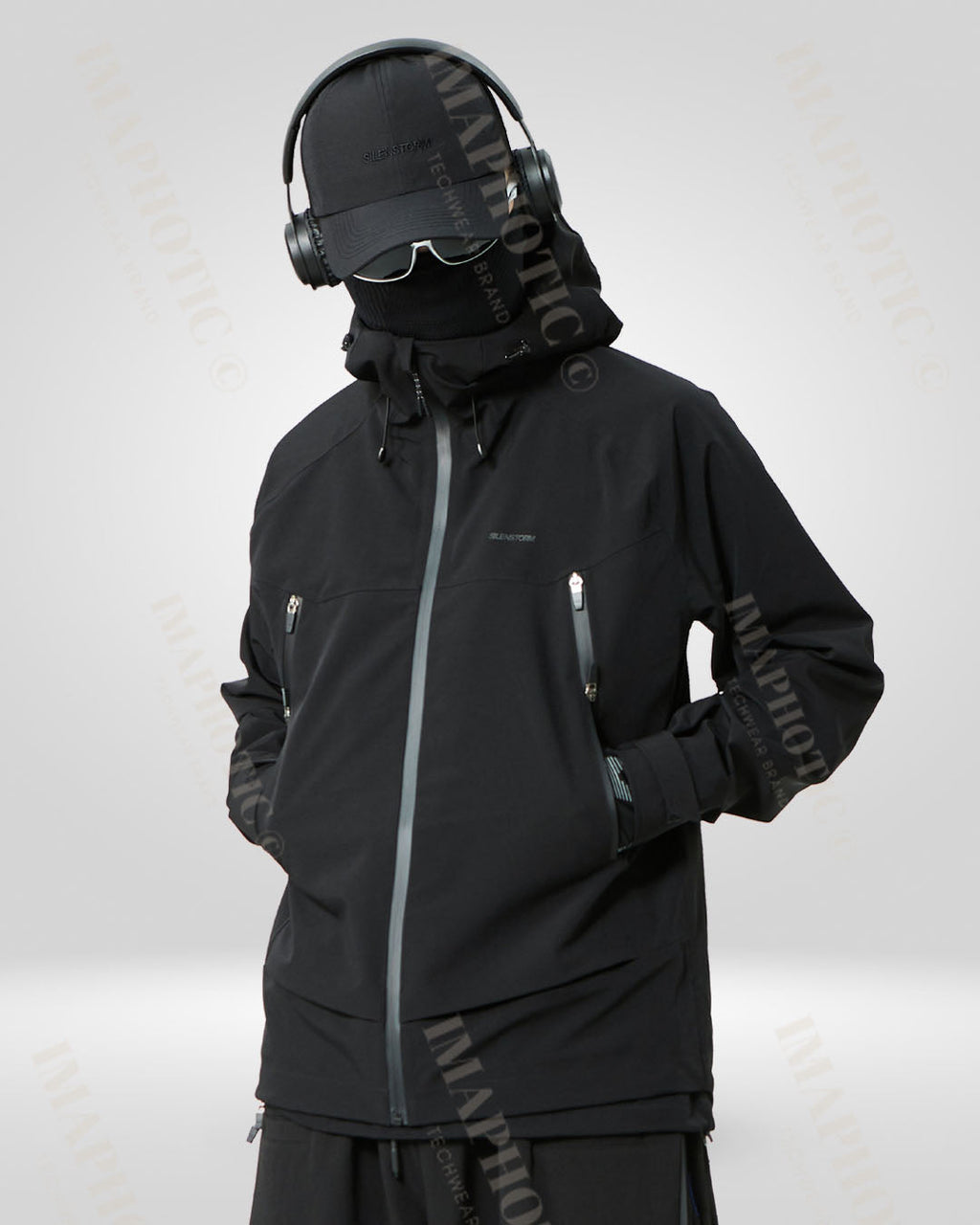 Black Windbreaker Jacket