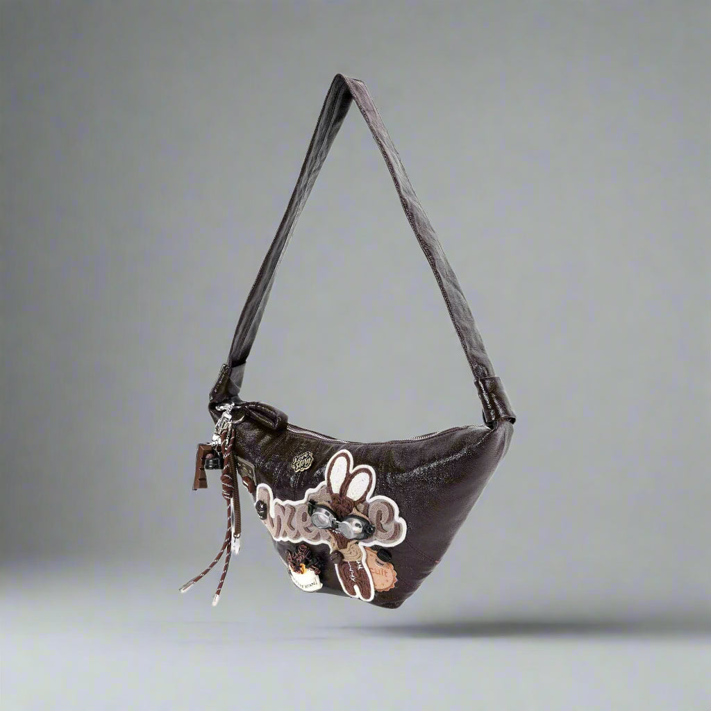 Whimsical Bunny Croissant Tote