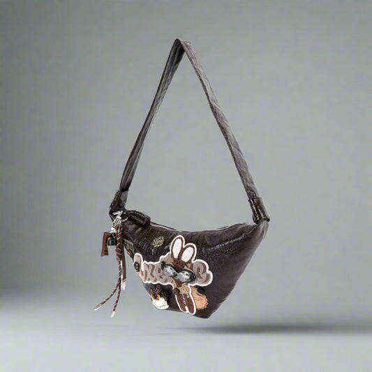 Whimsical Bunny Croissant Tote