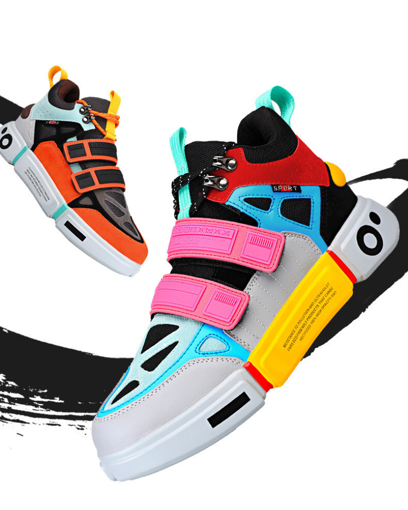 Vibrant Duo-Tone Unisex Sneakers