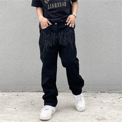Custom Black Jeans - black jeans - Stylish Custom Black Jeans for Men