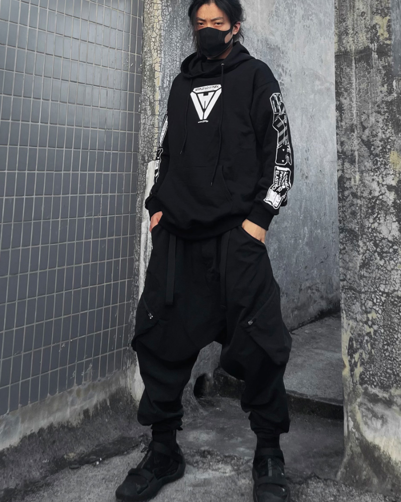 High-Tech Skull Graphic Hoodie