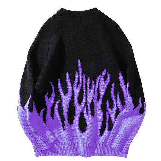 Flame knit sweater