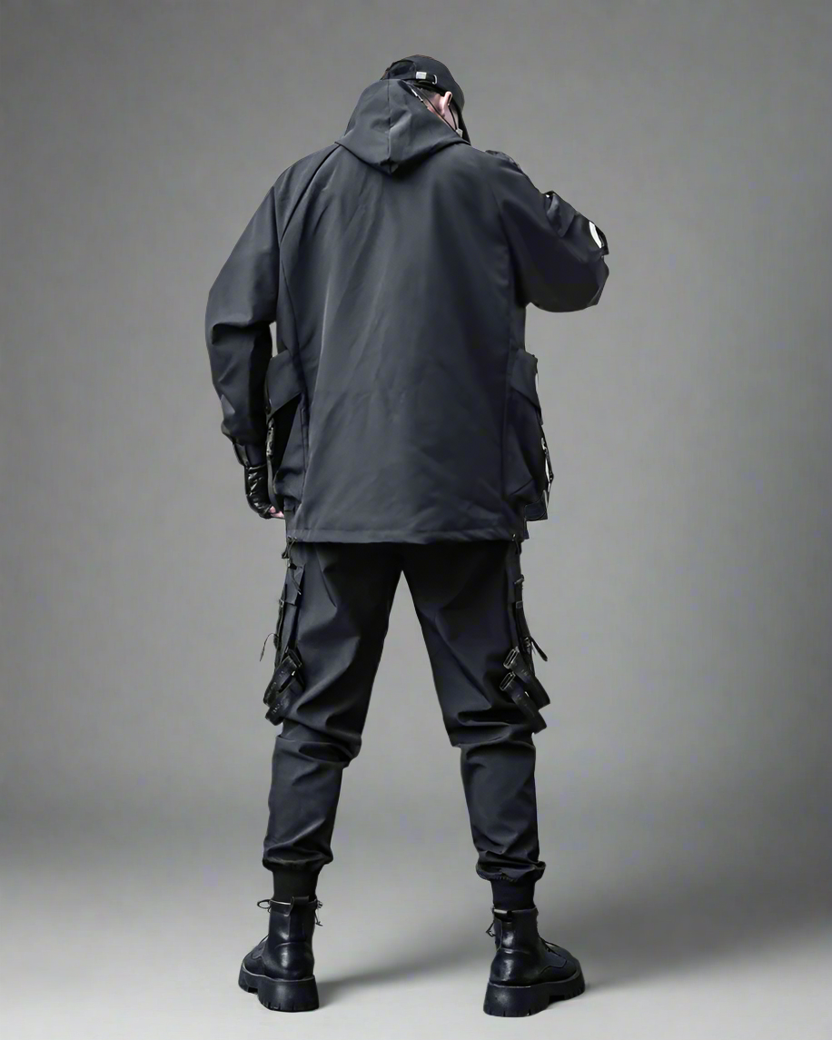 Futuristic Cyberpunk Hooded Jacket