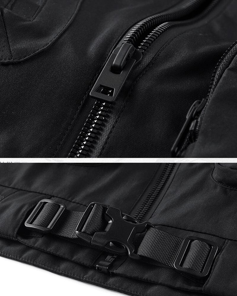 Multi-Pocket Hooded Cargo Vest