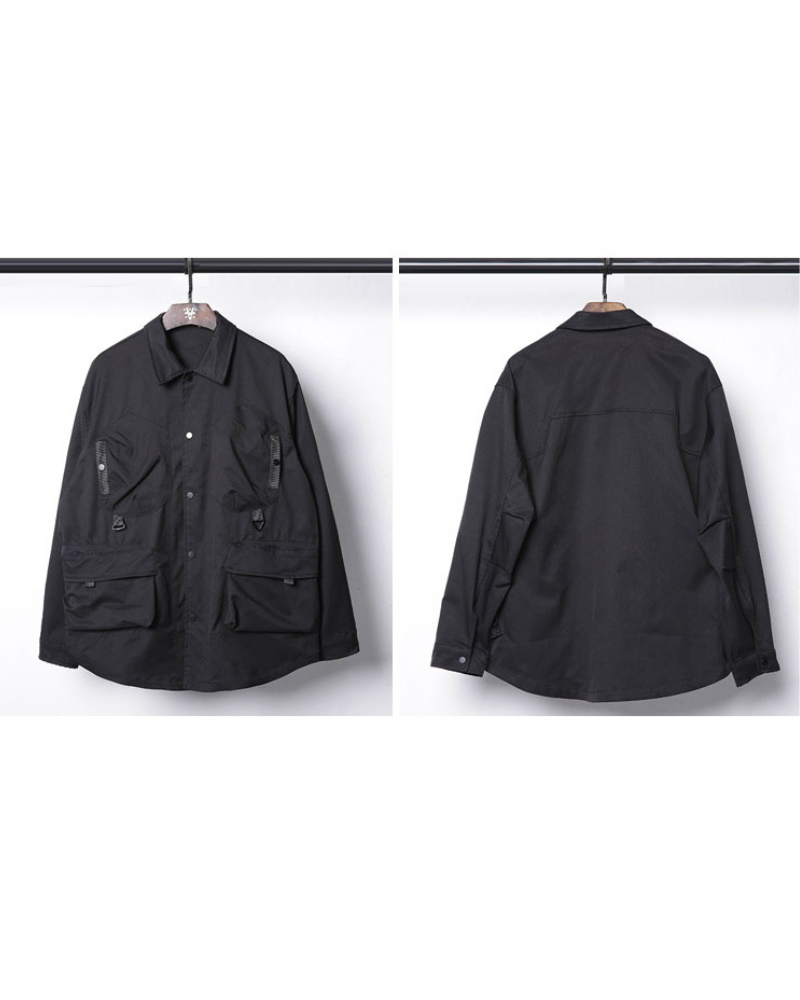 Stylish Patchwork Utility Shirt