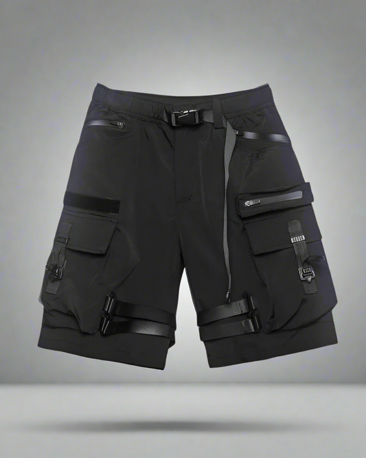 All-Season Black Cargo Shorts