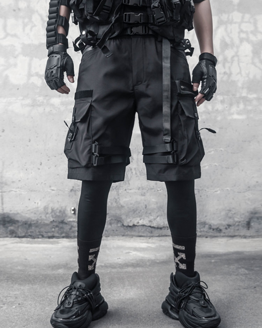 All-Season Black Cargo Shorts