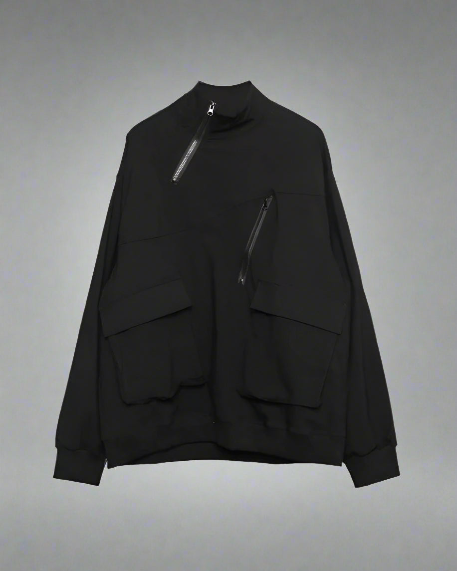 Chic Stand Collar Zip Hoodie