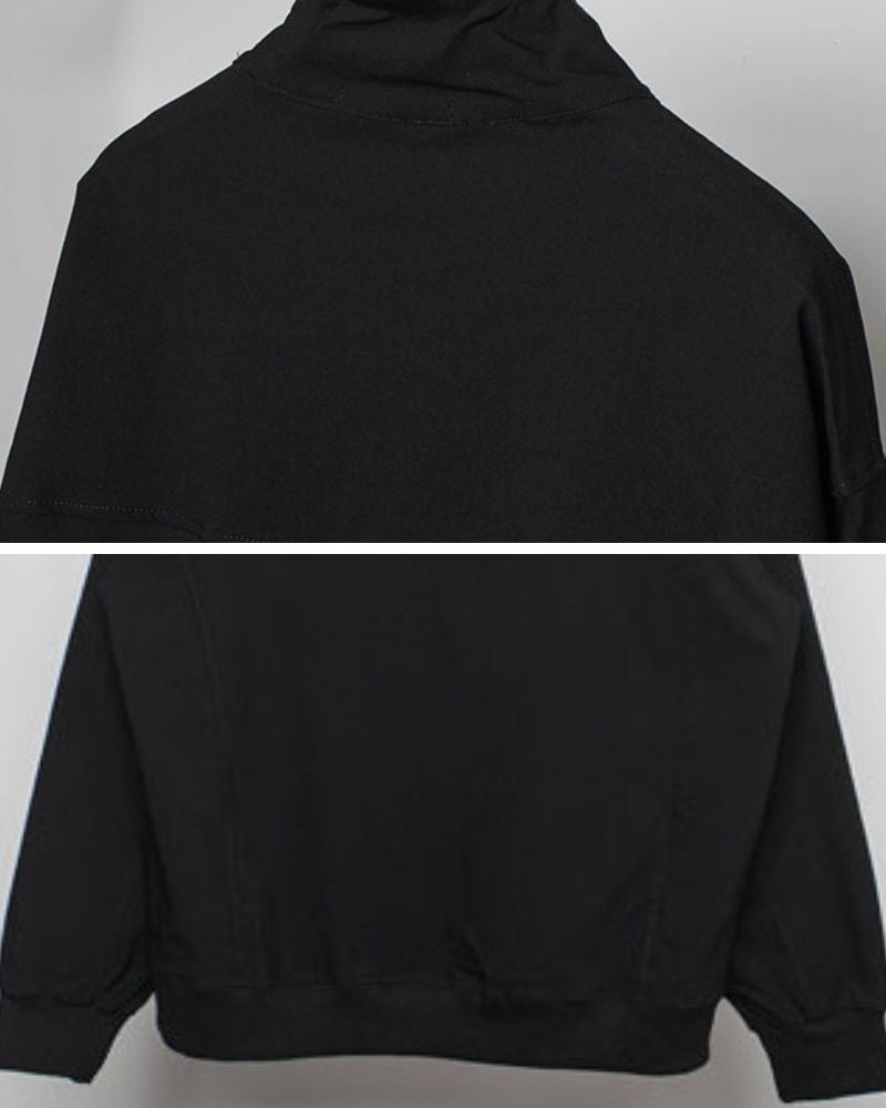 Chic Stand Collar Zip Hoodie