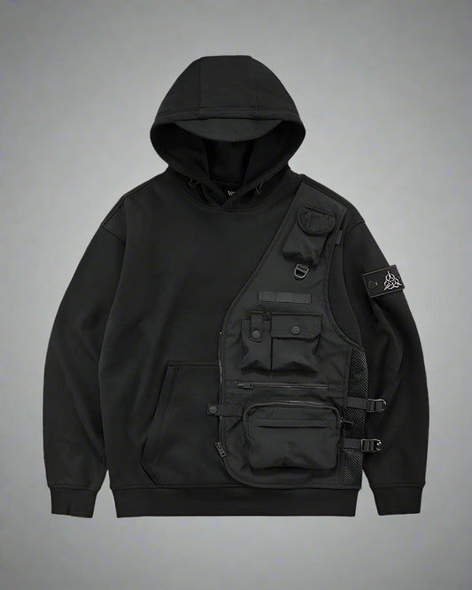City-Ready Tactical Layered Hoodie