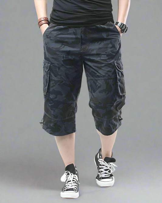 Trendy Oversized Camouflage Cargo Shorts