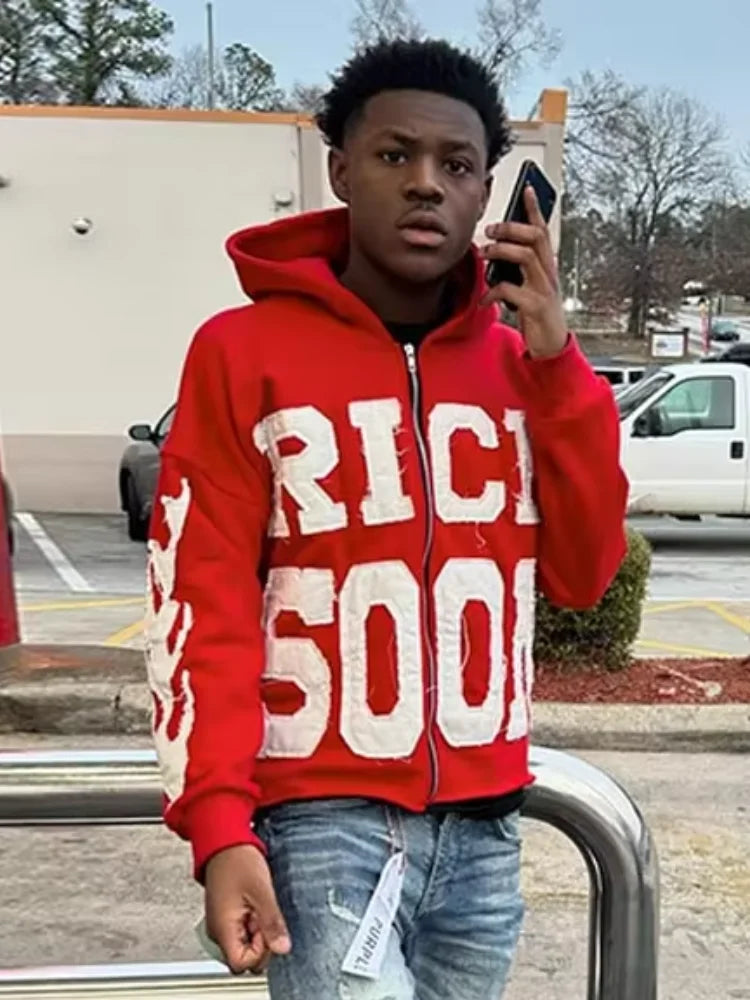 Red Rich Soon Hoodie