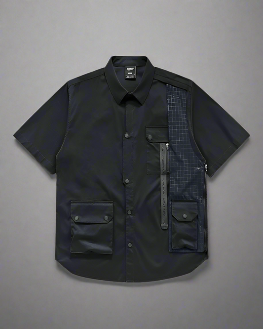 Dynamic Patchwork Techwear Top