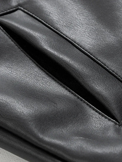 Y2K Leather Jacket - y2k-core - Y2K Leather Jacket for Stylish Streetwear Looks