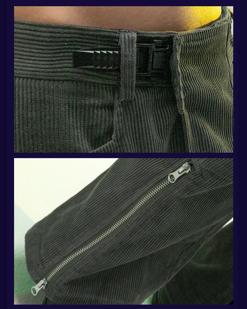 Futuristic Stealth Corduroy Trousers