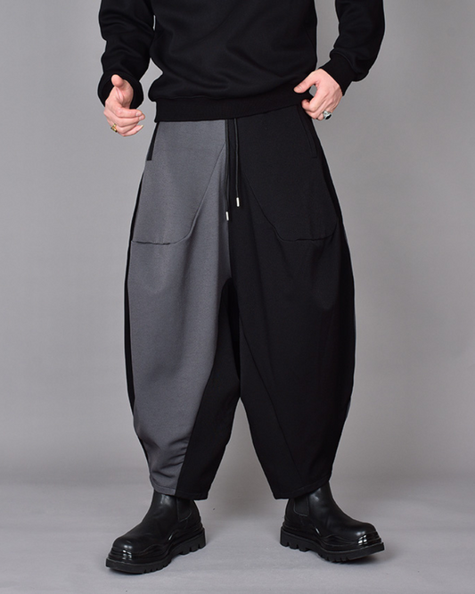 Chic Colorblock Harem Trousers