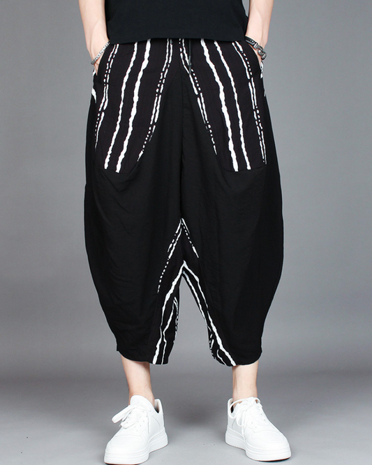 Chic Colorblock Harem Trousers