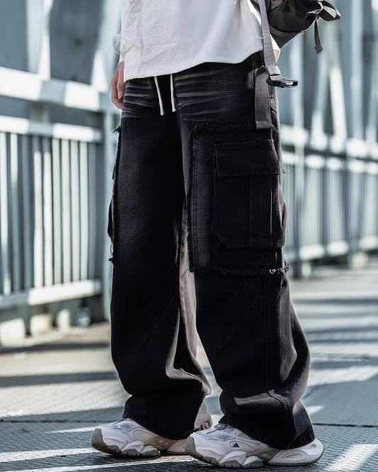 Rugged Style Straight-Leg Jeans