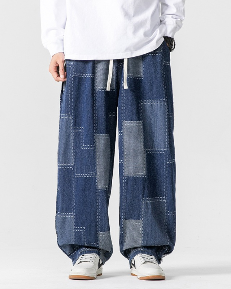 Stylish Plaid Hakama Pants