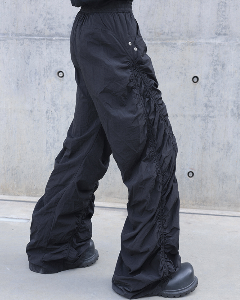 Stylish Pleated Spiral Trousers