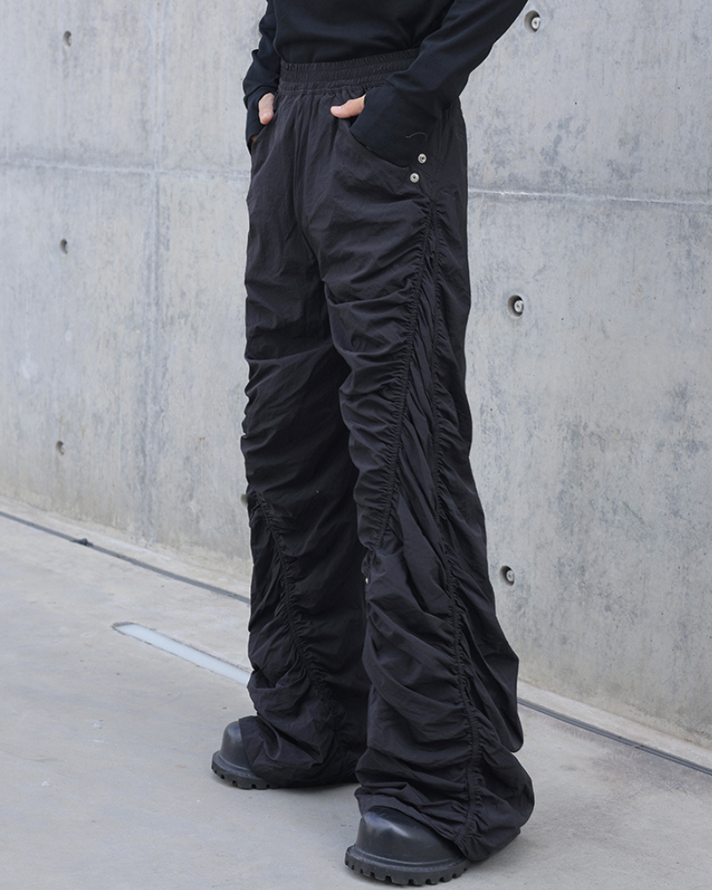 Stylish Pleated Spiral Trousers