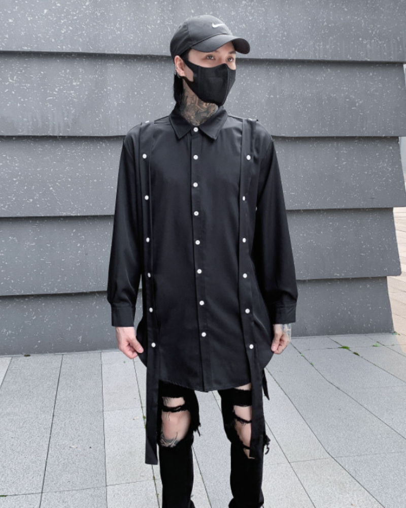 Stylish Ribbon-Trim Oversized Top