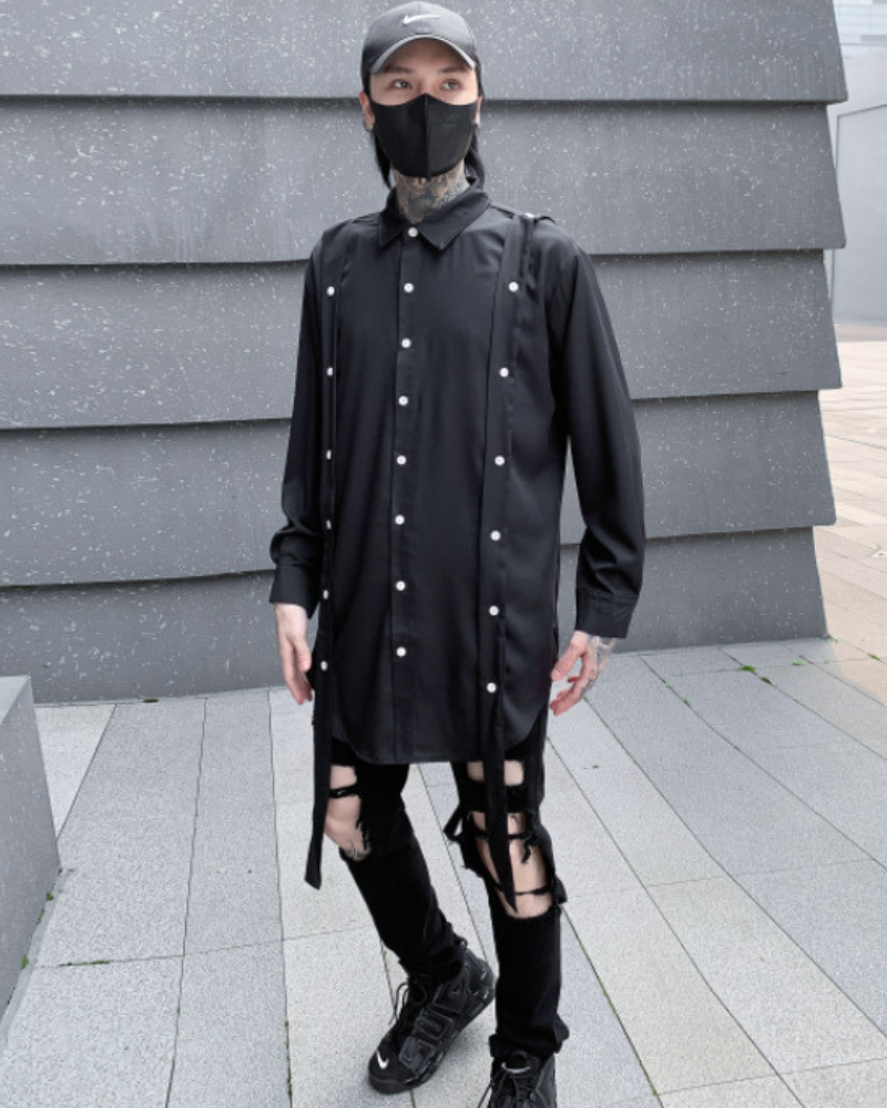 Stylish Ribbon-Trim Oversized Top