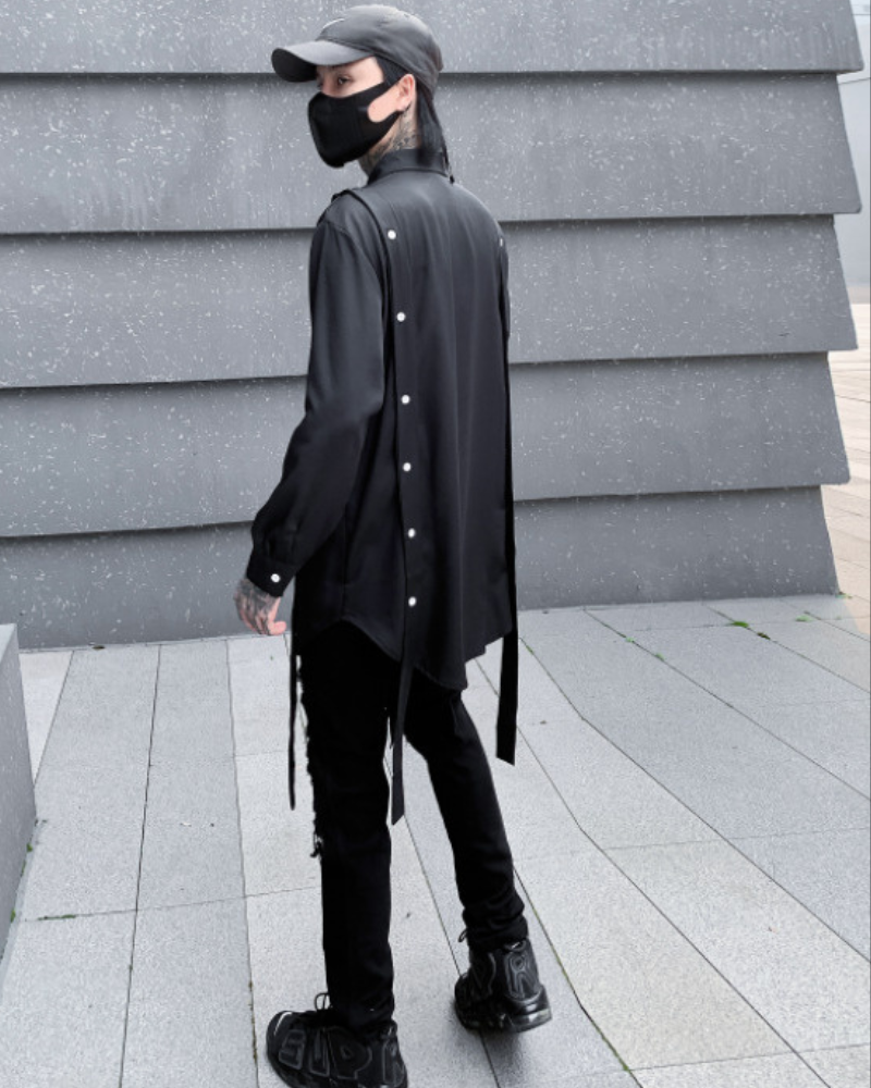 Stylish Ribbon-Trim Oversized Top